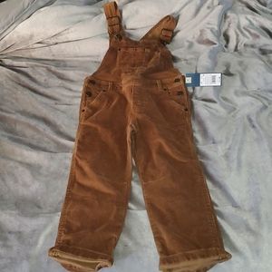 Brown boys corduroy overalls size 5t